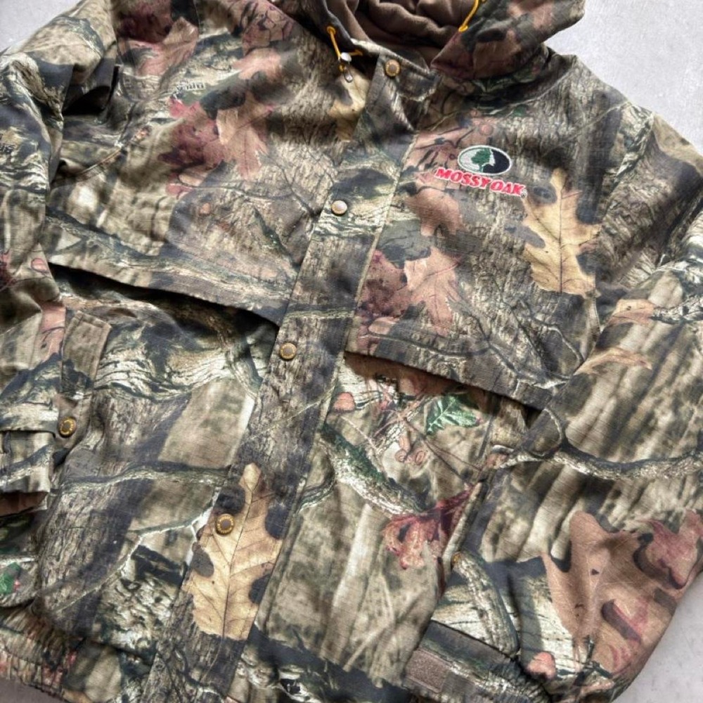 Mossy Oak Break-Up Infinity Camo Jacket Mens Medium Vintage Down Hunting Coat